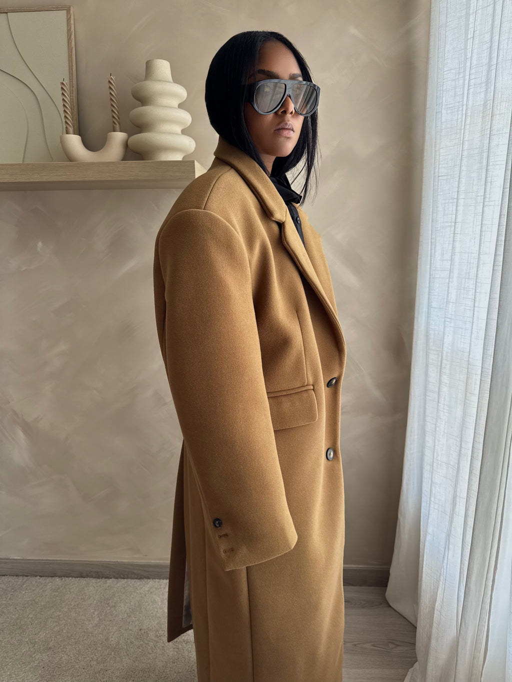 Manteau JUDE - WARM CAMEL  / PRÉCOMMANDE